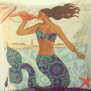 Mermaid Pillow Cover (Brunette) - 18 x 18